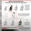 Service Caster 8 Inch Heavy Duty Semi Steel Cast Iron Caster Set with Brake and Swivel Lock SCC-KP92S830-SSR-SLB-BSL-4